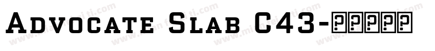 Advocate Slab C43字体转换